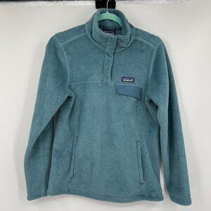 Patagonia Re-Tool Snap-T Women's Fleece Pullover, Teal Green, Size Small
